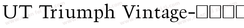 UT Triumph Vintage字体转换